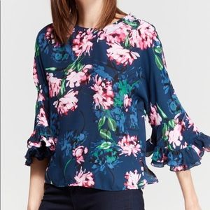 NWT SIONI| Floral 3/4 sleeve blouse